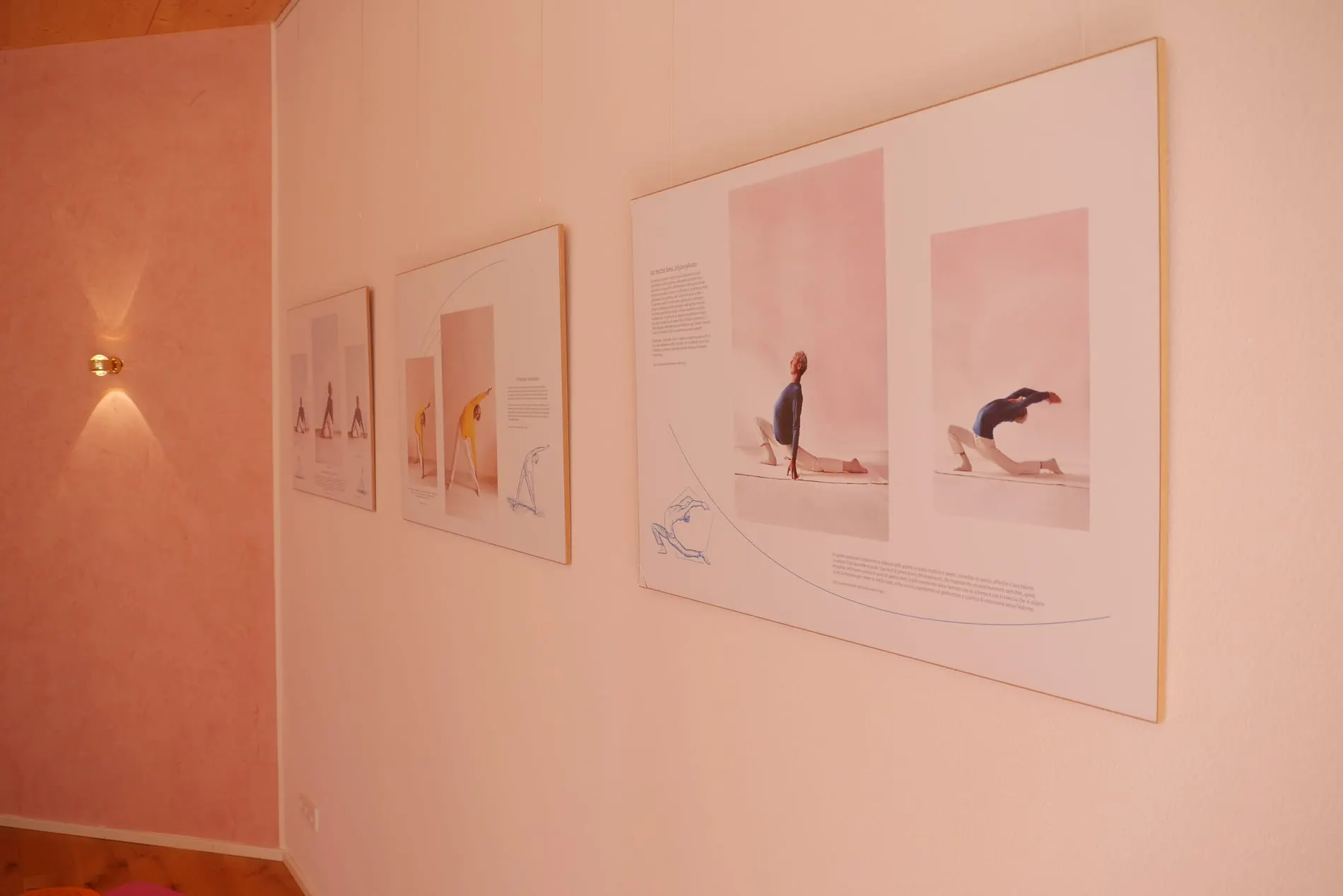 Die Yoga-Bildtafeln an der Wand
